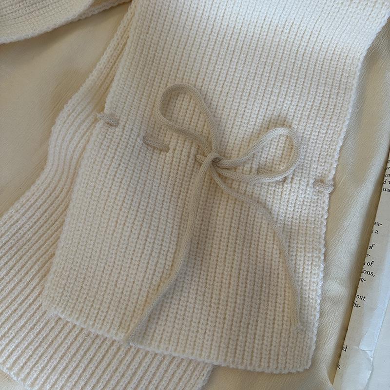 Шарф-бабочка Luochi Knitting: Женский зимний теплый, ветрозащитный шерстяной шарф-снуд