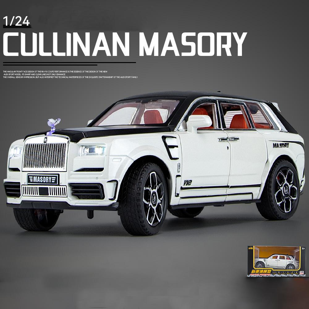 1/24 масштаб Rolls Royce Cullinan, литая под давлением модель автомобиля, игрушечная машина с откатным механизмом, звуком и светом для детей, коллекция подарков для мальчиков и девочек