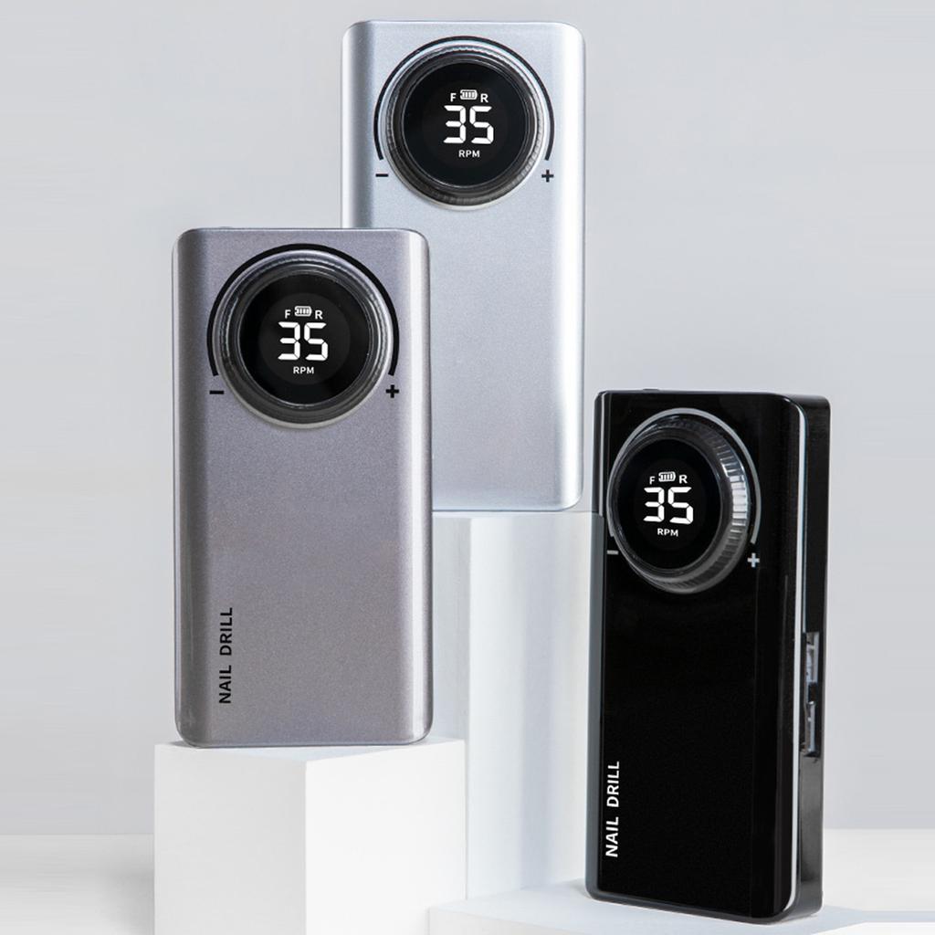Профессиональная электрическая машинка для маникюра и педикюра 0-35000 об/мин для акриловых ногтей с 6 насадками для домашнего использования
