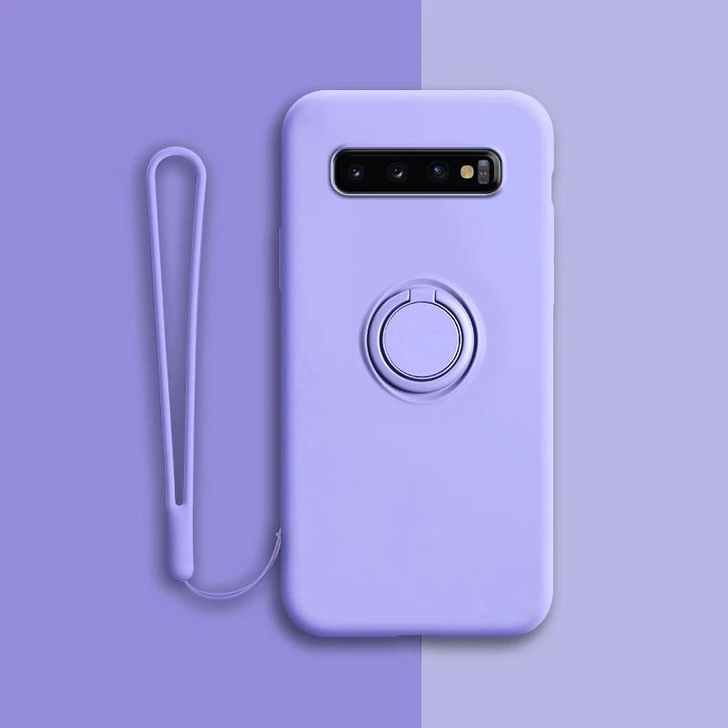 Мягкий силиконовый чехол для Samsung Galaxy S10 Plus S21 S20 FE Ultra S Note 20 9 10 S9 S8 S10E E Note20 Note9 крышка с кольцом-держателем и подставкой