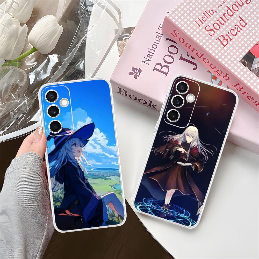 Чехол для мобильного телефона Wandering Witch Elaina, прозрачный, для Samsung Galaxy S25 S24 S23 S22 S21Plus FE Ultra, цветной
