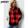 JPNTKY Женская мода Повседневные толстовки с капюшоном и длинным рукавом