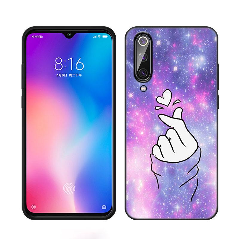 Чехол для телефона Kpop Love On The Finger для Xiaomi Mi A2 8 9 SE Note 10 10T 11 12 Lite 9T 11T 12S 12T Pro A3 6X 12X, черный чехол из ТПУ