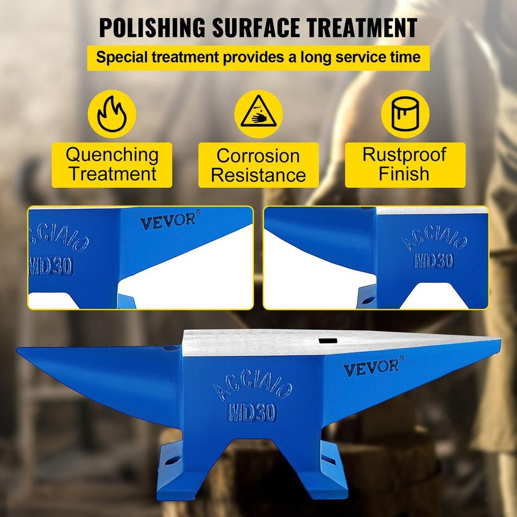 Pro Horn Anvil 30KG/66.1LBS Weight Steel Anvil Blacksmith Blacksmith Anvil, Portable Rugged Cast Iron Anvil Blacksmith Anvil Stable Workbench