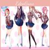 Роскошные туфли из искусственной кожи Doki Doki Literature Club Monika для косплея для женщин