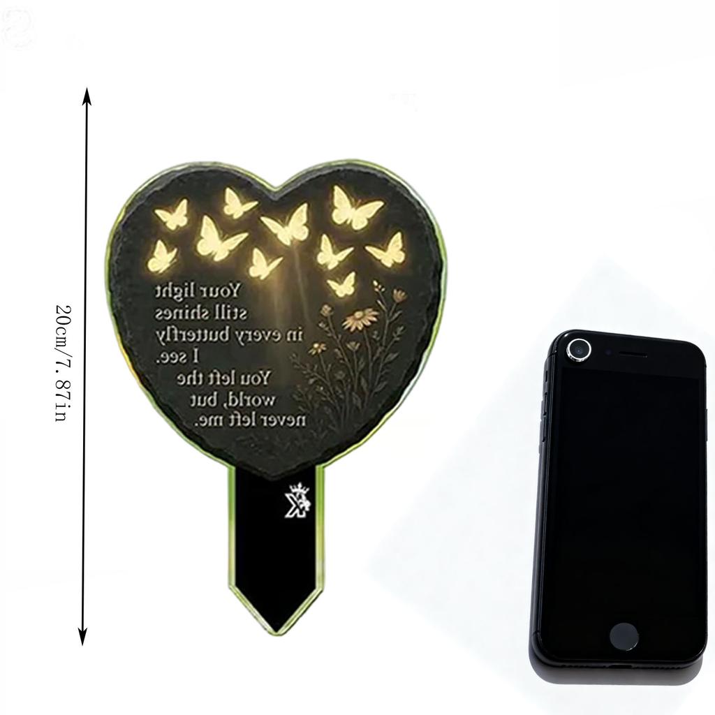 Садовая табличка в форме сердца с бабочкой, вставляемая в землю