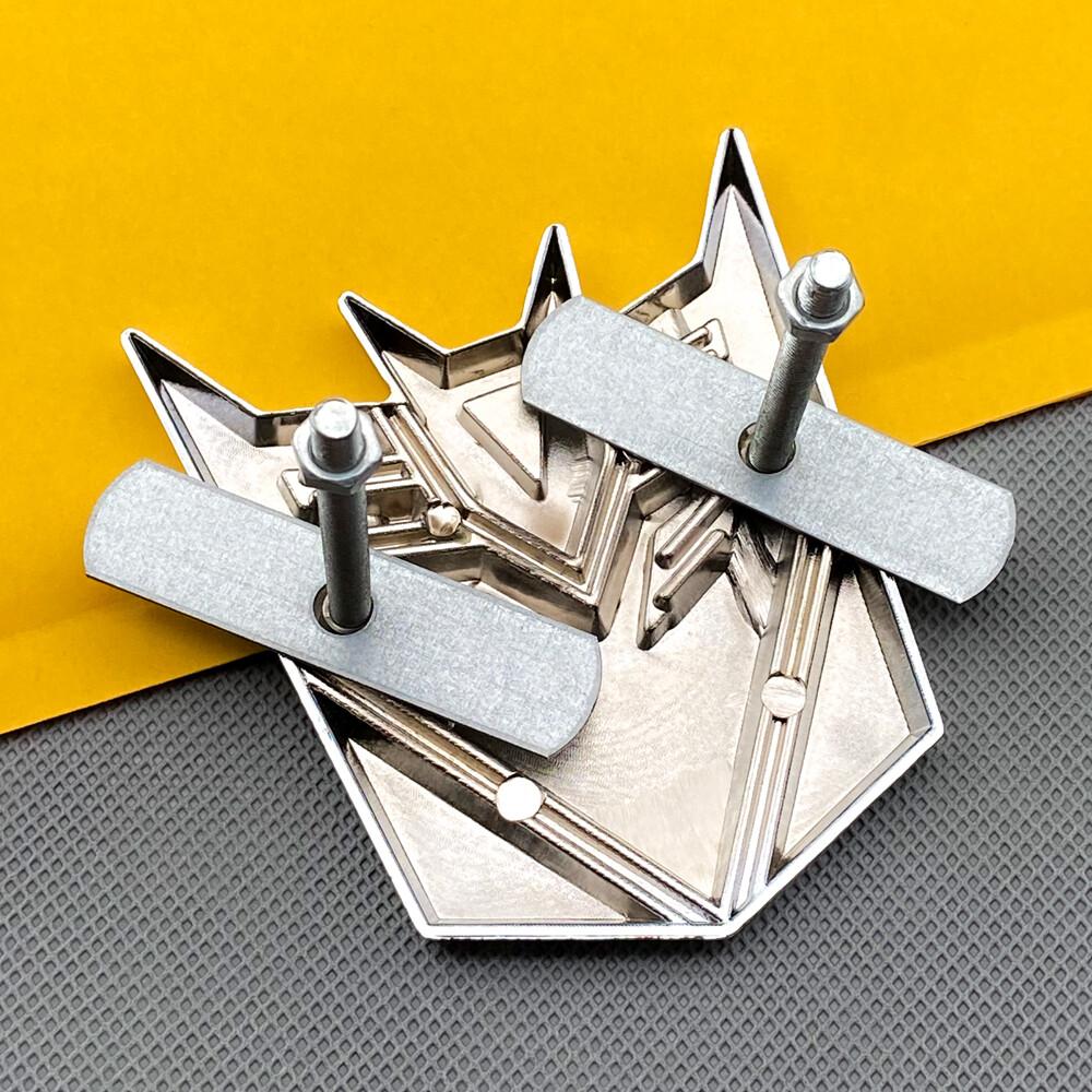 Хромированный металлический самосветящийся эмблема Десептиконов Трансформеров на решетку радиатора автомобиля