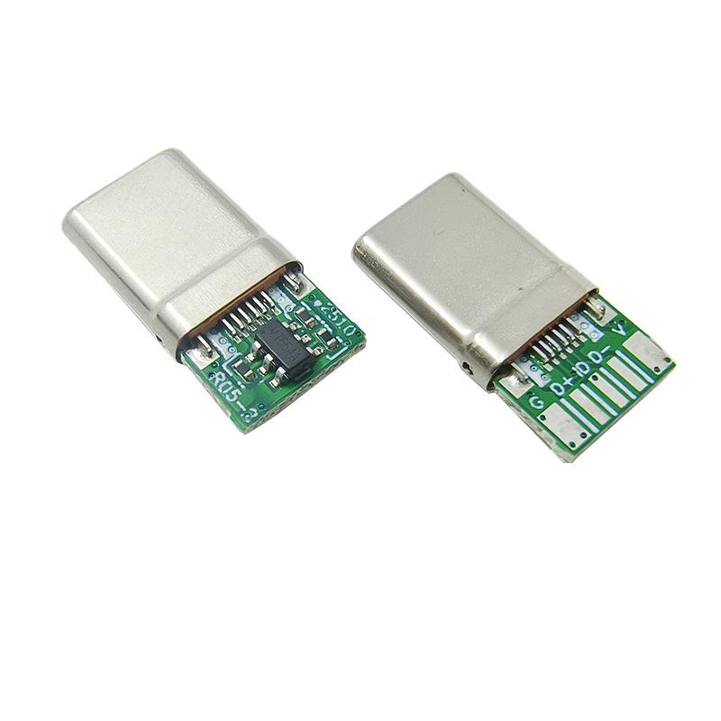 65 Вт USB-C Штекер, 5-жильная Пайка, Оранжевая Резина, Быстрая Зарядка для OPPO, Xiaomi, VIVO, Huawei