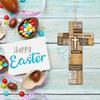 Jetec Cross Wall Decor Christian Wooden Cross Religious Faith Biblical Verse Wall or Table Sign for Home Easter Christmas Farmh