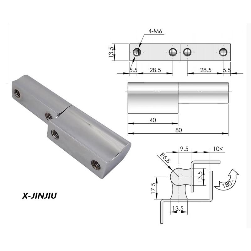 Extension and widening of zinc alloy hinge mechanical equipment electrical cabinet door hinge