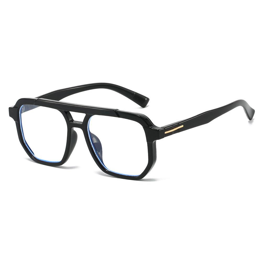 New double bridge fashion sunglasses, European and American simple and versatile pilot sunglasses for men and women