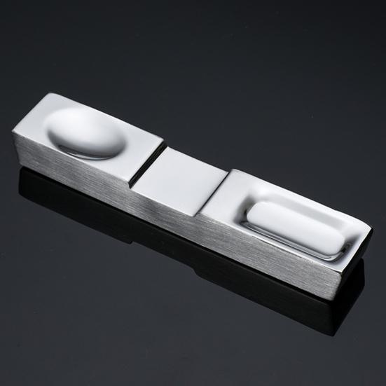 Chopstick Rest Groove Design Mirror Polished Fork Holder Easy to Clean Cutlery Rest Stainless Steel Chinese Style Dinner Spoon Stand Dining Room