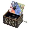 Anime Howl's Moving Castle Black Wooden Music Box Merry Go Round of Life Theme Fans Friends Mechanical Birthday Lovely Gifts