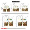 2pcs 2D Flat Printing Curtain Welcome Library Psychology 100% Polyester Fabric Without Electricity Festive Curtains Perfect for