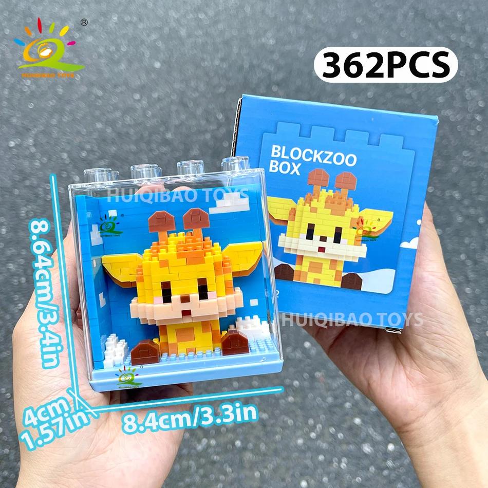 HUIQIBAO Детская мини-елка Санта-Клаус Модель Микро-кирпичики Конструктор Город DIY ZOO Животные Витрины Игрушки Подарок