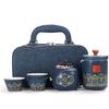 Ceramic Portable Travel Tea Set, High-end Retro Suit, Outdoor Express Cup, One Pot, Three Cups of Kung Fu Teapot Maker