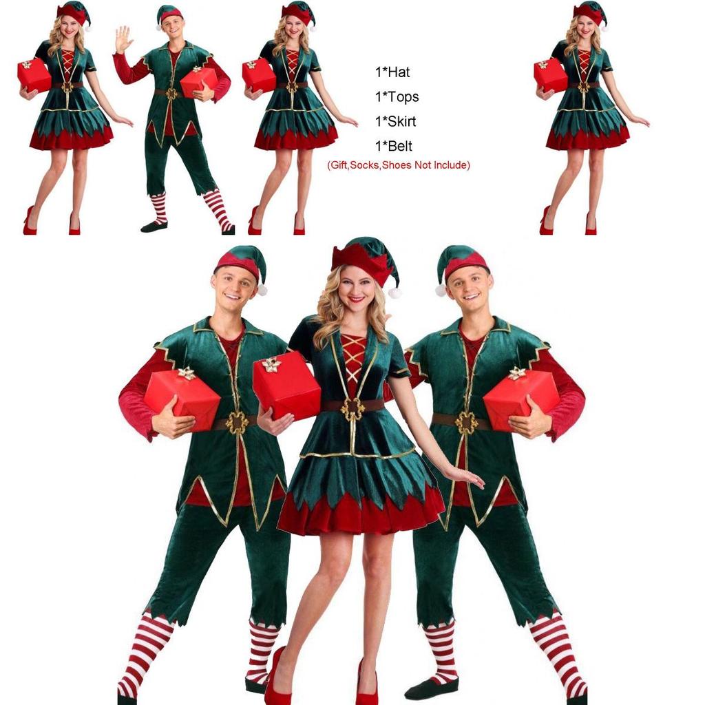 Unisex Christmas Elf Fancy Dress Costume Featuring High Quality And Attractive Design