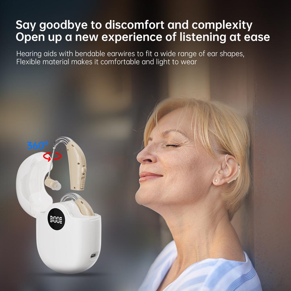 Hearing Aid Behind-the-ear High-power Special Sound Amplifier for the Elderly Sound Collector Assistive Hearing Aid
