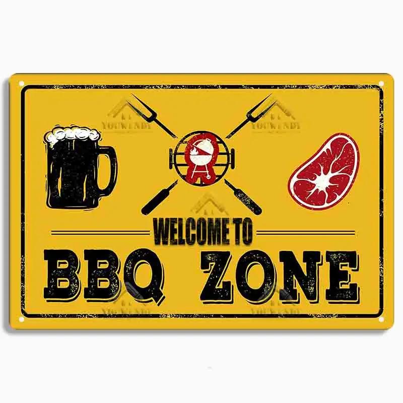 Ретро Металлические жестяные таблички DADS BBQ Декоративная табличка Настенный декор для Барбекю Бара Паба Кухни Зоны для вечеринок Винтажная металлическая пластина