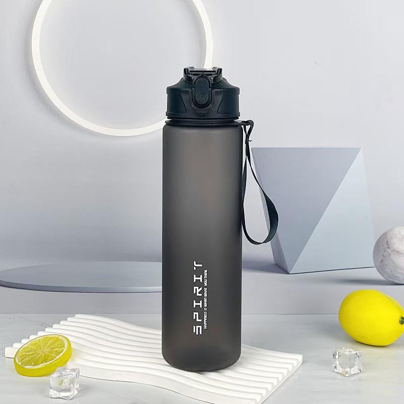 750ml Men's Durable Pop-up Lid Water Cup with Straw and Handle for Outdoor Sports