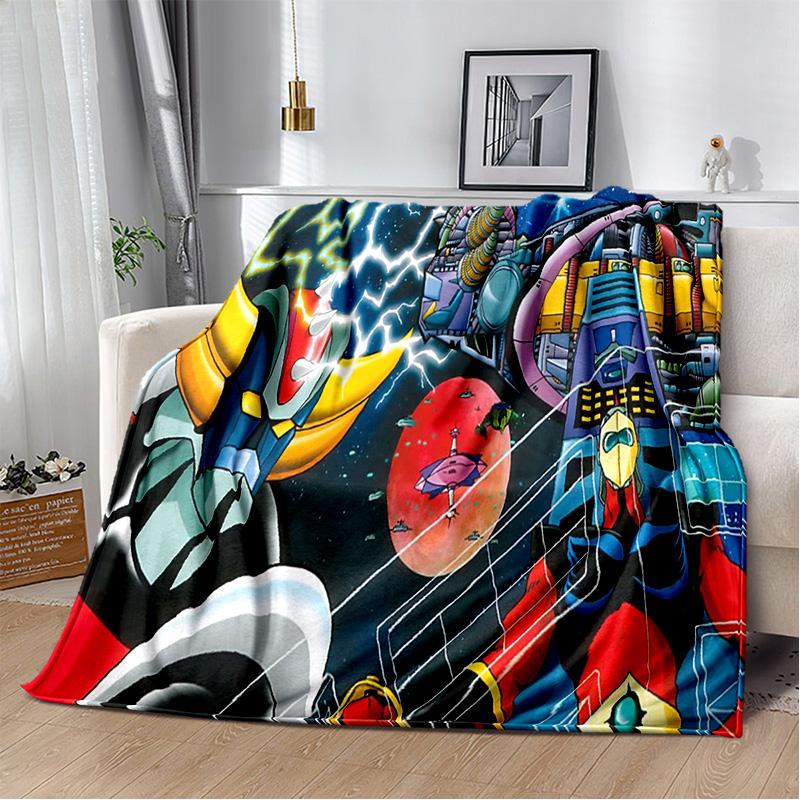 НЛО робот Grendizer аниме мультфильм мягкое плюшевое одеяло, фланелевое одеяло для гостиной, спальни, кровати, дивана, пикника, детей