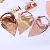 Elastic Glossy Headbands Hair Accessories Silky Satin Triangle Hair Scarf Turban Headwrap Bandana