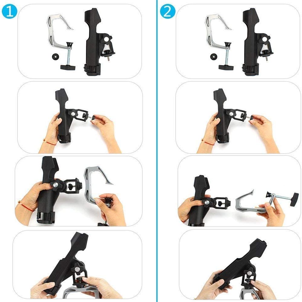 Регулируемая подставка для удочки с зажимом для лодки, яхты, кронштейн для удочки, подставка для удочки, кронштейн для шеста