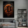 Картина на холсте Bitcoin Storm Современное абстрактное искусство граффити Популярный постер Офисное роскошное художественное украшение