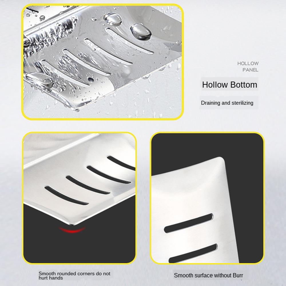 Мыльницы из нержавеющей стали 304, самоклеящиеся настенные мыльницы для ванной комнаты, нержавеющие, не требующие сверления, поддон для мыльницы и губки