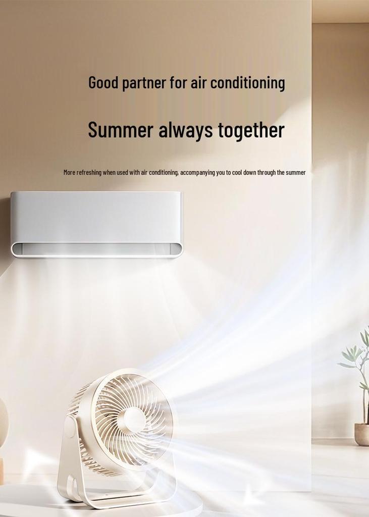 Silent USB Desktop Fan for Office & Students