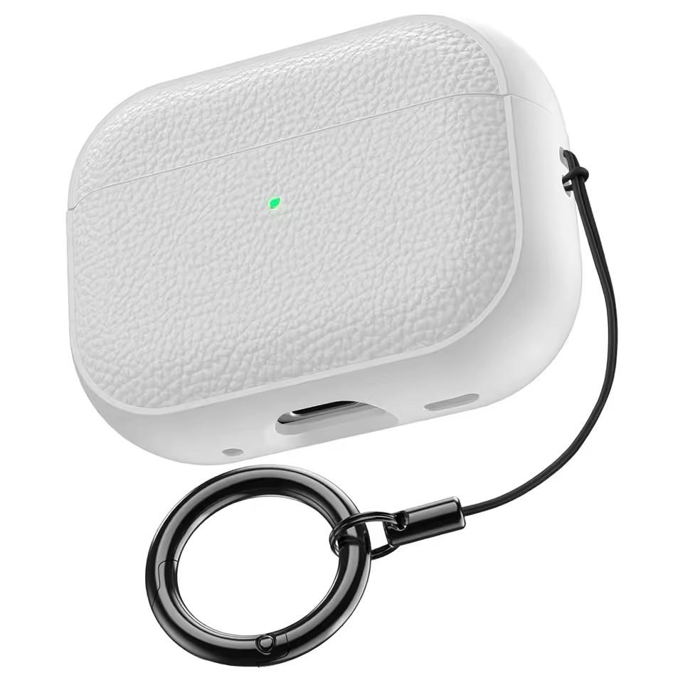 Чехол для наушников AirPods Pro3 с текстурой кожи из ТПУ, ударопрочный защитный чехол с брелоком для Apple Airpods Pro 3-го поколения