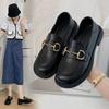 Soft Leather Loafers Women's Spring and Autumn Models 2025 New Women's Shoes British Style Soft-soled Small Leather Shoes Women's Soft Leather Singl