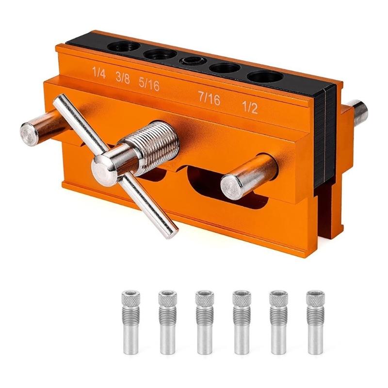 Самоцентрирующиеся наборы кондукторов для шкантов Регулируемая ширина Наборы кондукторов для шкантов для прямого соединения Отверстия 6 втулок 3 размера сверл