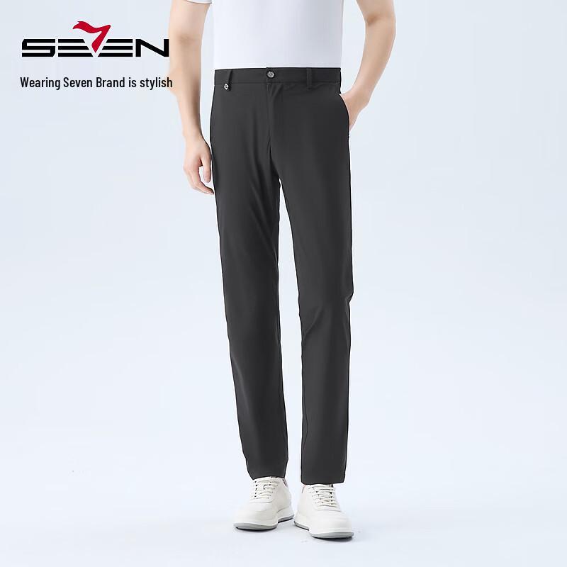 SEVEN Men's Quick-Dry Anti-Wrinkle Knit Casual Pants