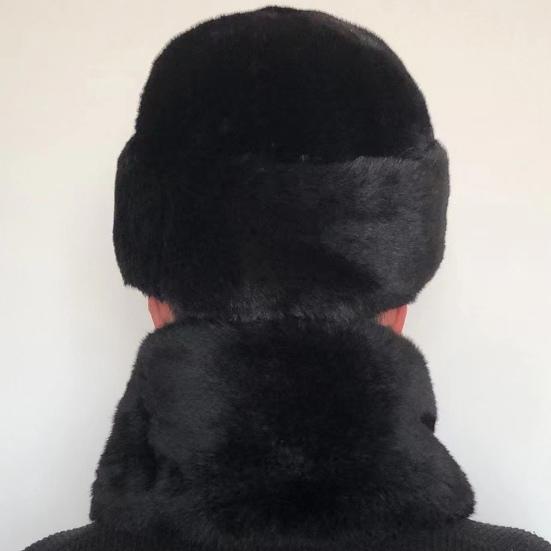 Мужская осенне-зимняя шапка, ультра-толстая однотонная ветрозащитная шапка для предотвращения холодной погоды, головной убор из искусственного меха