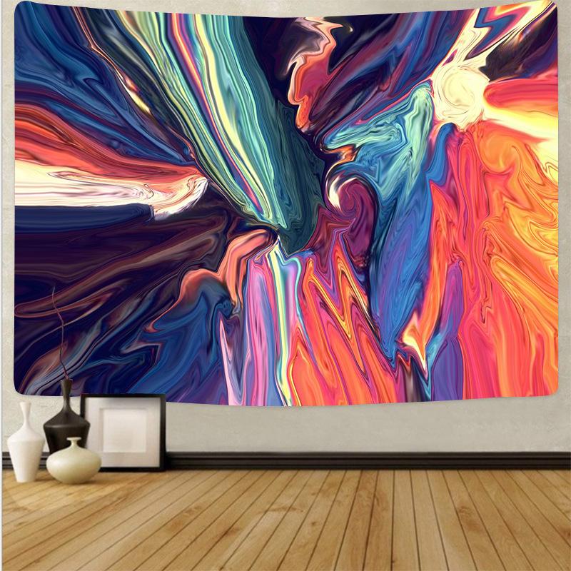 Tapestry Colorful Flow Paint Wall Hanging Mandala Tapestries Modern Art Psychedelic Home Decor Wall Decor