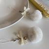 Fashionable Fur Ball Mobile Phone Chain With Bow, Cute And Sweet Pendant Keychain