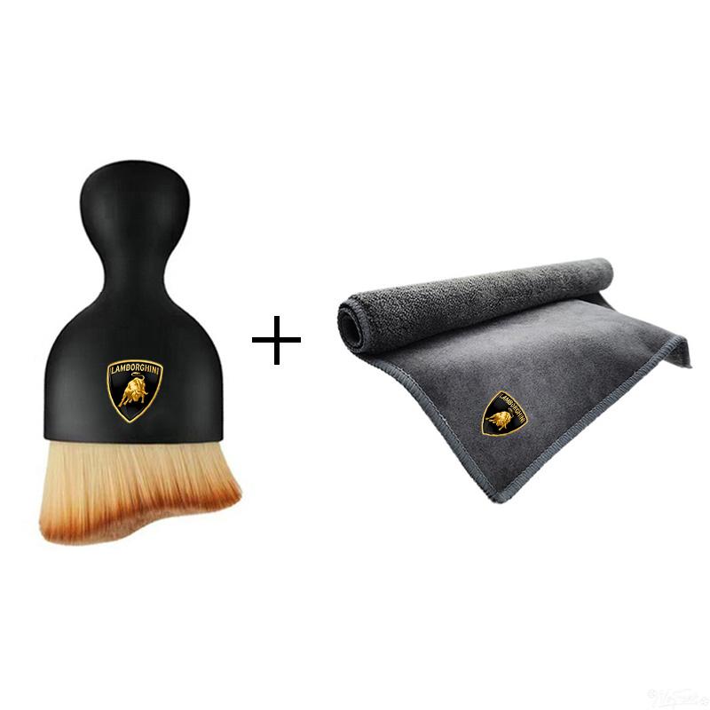 Auto Headrest For Lamborghini Urus Huracan Aventador Premium with Emblem Logo Cleaning Drying Cloth Car Wash Rags Cleaning Brush TT2