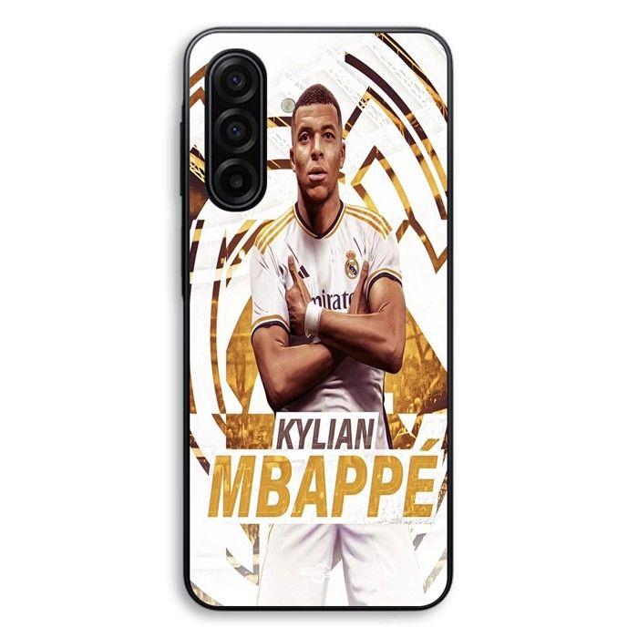Coque de téléphone - MANIACASE - Samsung Galaxy A27 - Silicone TPU - Motif Kylian Mbappé Real Madrid - Noir