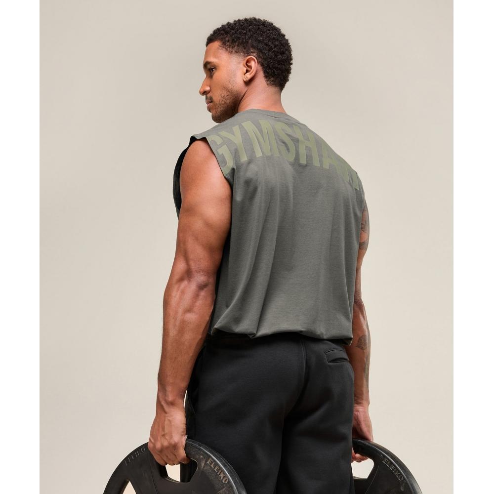 Gymshark Отключение питания Прочность танка Зеленый A2c9m Ecjh