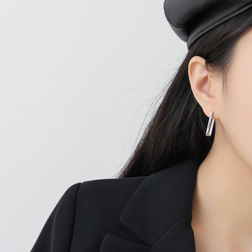 Geometric Plain Hoop Earrings 925 Silver Hoop Earrings for Women Rhodium Plated Sterling Silver 925 Earrings