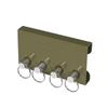 Dulton Magnetic Key Storage Keyring 4pcs OLIVE DRAB 121-375OV