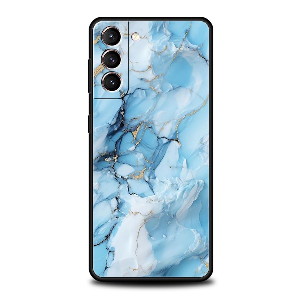Мраморный чехол для телефона Samsung Galaxy S26 Ultra S25 Plus S24 FE S23 S22 5G S21 S20 Черный Мягкий