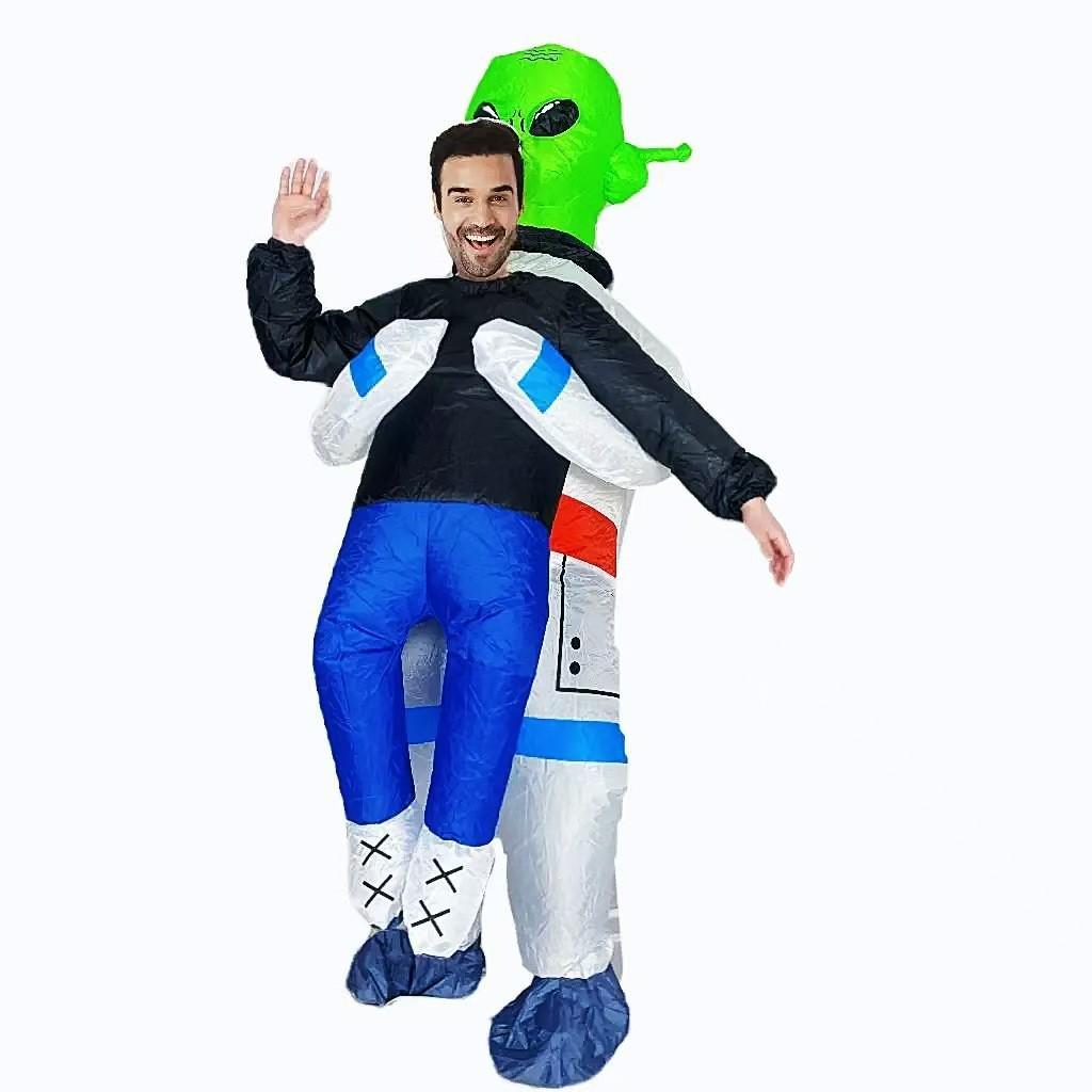 Hot-Selling Halloween Dinosaur Alien Inflatable Costume - Funny Creative Doll Outfit for Performances and Makeup
