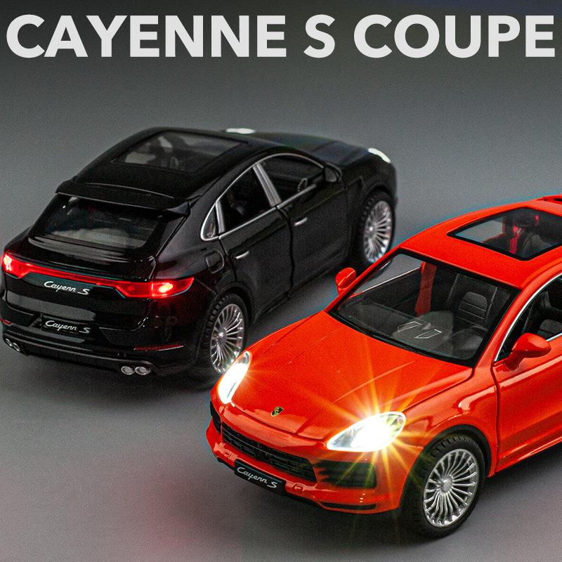 ADY4 1:24 Porsche Cayenne S Turbo SUV Alloy Car Model Diecasts Metal Toy Car Model Simulation Sound Light Collection Kids Gift F384