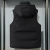 Модная мужская теплая жилетка Зимние безрукавки с капюшоном Большого размера Толстая Мужская Мужское пальто