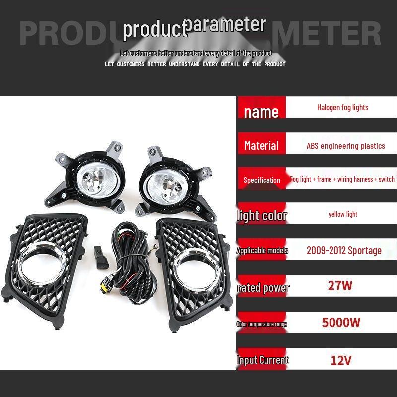 Kia Sportage 2009-2012 Комплект передних противотуманных фар и дневных ходовых огней
