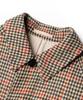 Edinburgh Club Harris Tweed Houndstooth Balmacaan Coat (Beige)