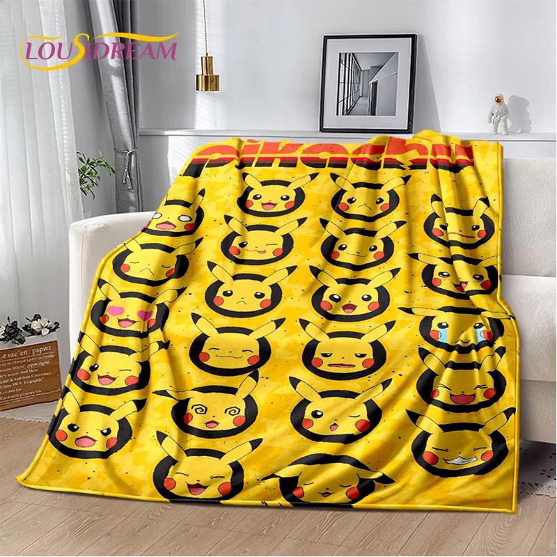 Japanese Pokemon Cute Cartoon Soft Flannel Blankets,Throw Blanket Comfortable Blanket for Picnic Beds Sofa Home Bedroom Kids