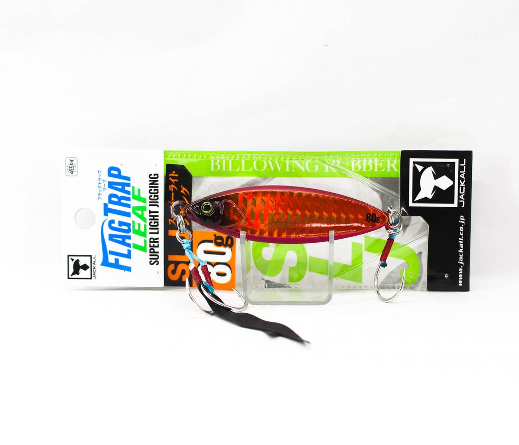Jackall Metal Jig Flag Trap Leaf 80 Grams Meimetsu Red Shadow (2764)